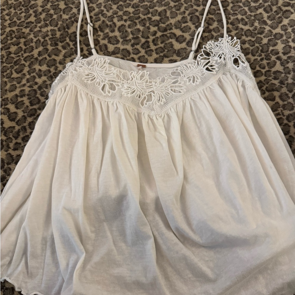 Free People White Lace Camisole Top